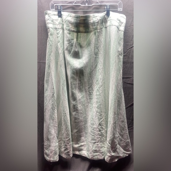 A New Day Linen Blend Mint Striped Boho Skirt XXL - Picture 7 of 8